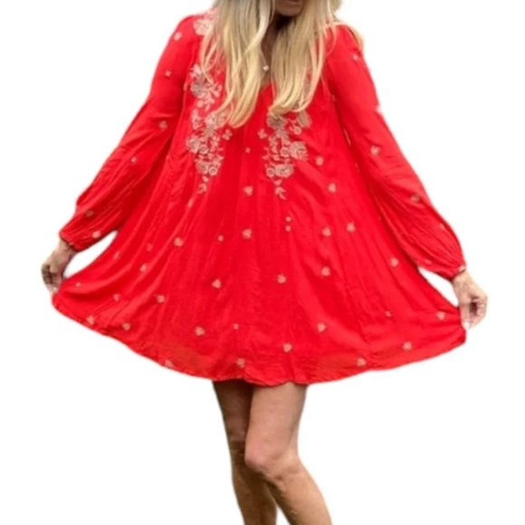 Free People Sweet Tennessee Embroidered Mini Dress NWT! - Picture 4 of 7